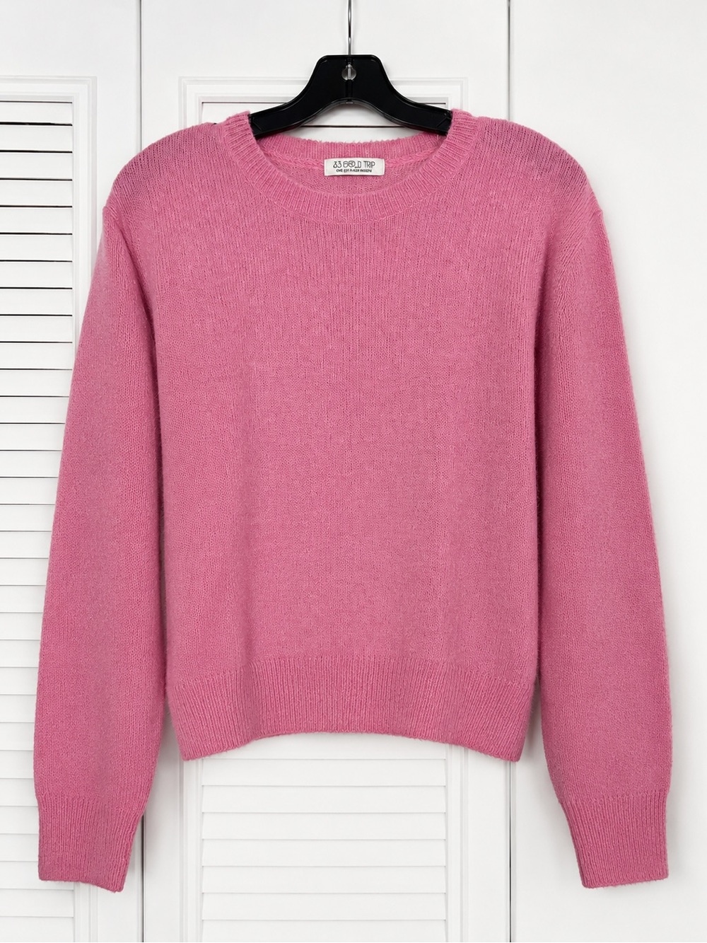 3.3 Field Trip Pink Alpaca Blend Fuzzy Knit Sweater One Size Soft Cozy